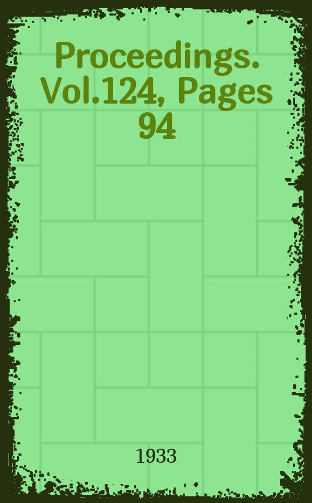 Proceedings. Vol.124, Pages 94