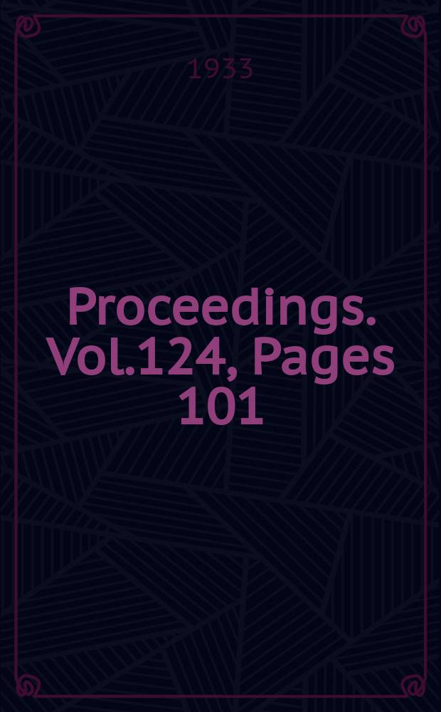 Proceedings. Vol.124, Pages 101