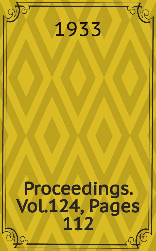 Proceedings. Vol.124, Pages 112
