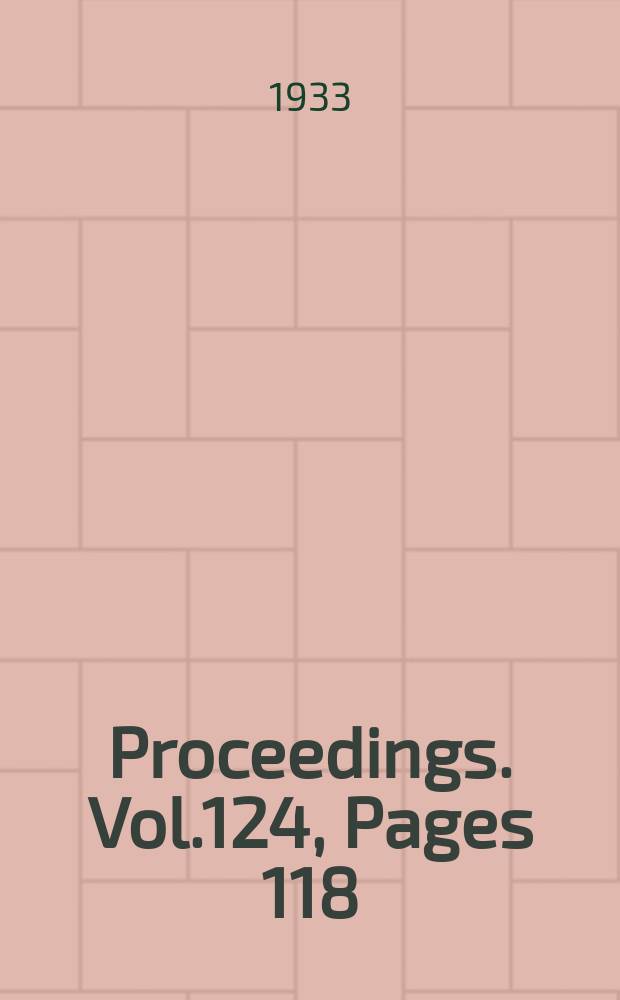 Proceedings. Vol.124, Pages 118