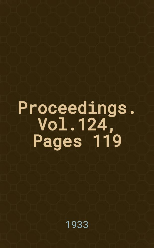 Proceedings. Vol.124, Pages 119