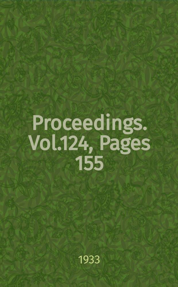 Proceedings. Vol.124, Pages 155