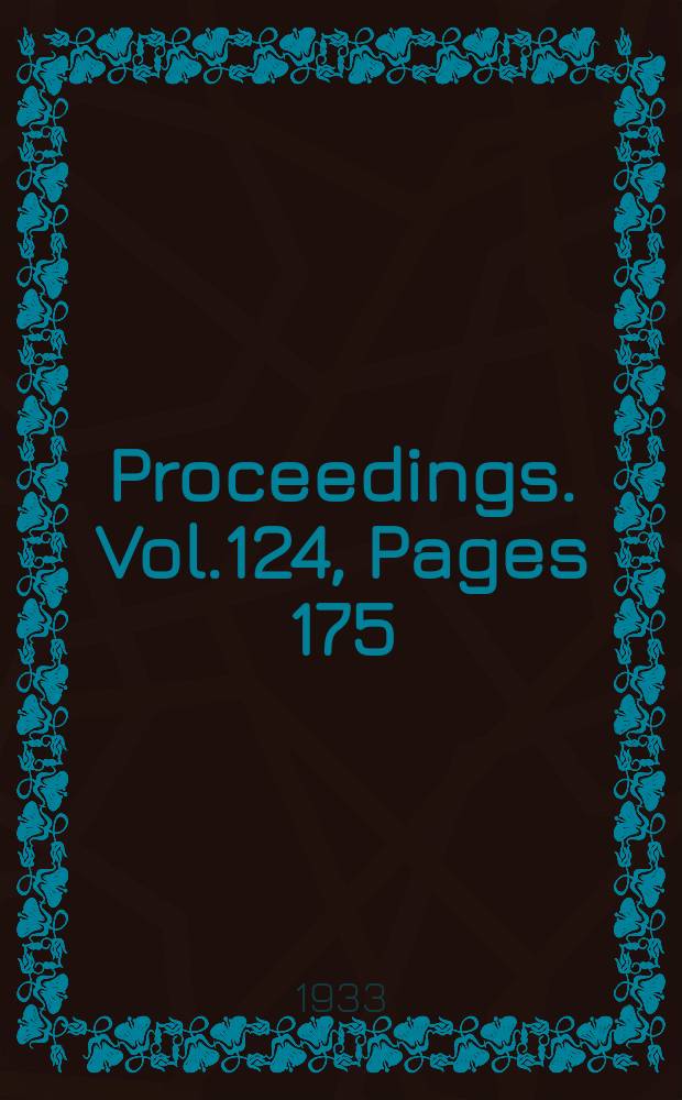 Proceedings. Vol.124, Pages 175
