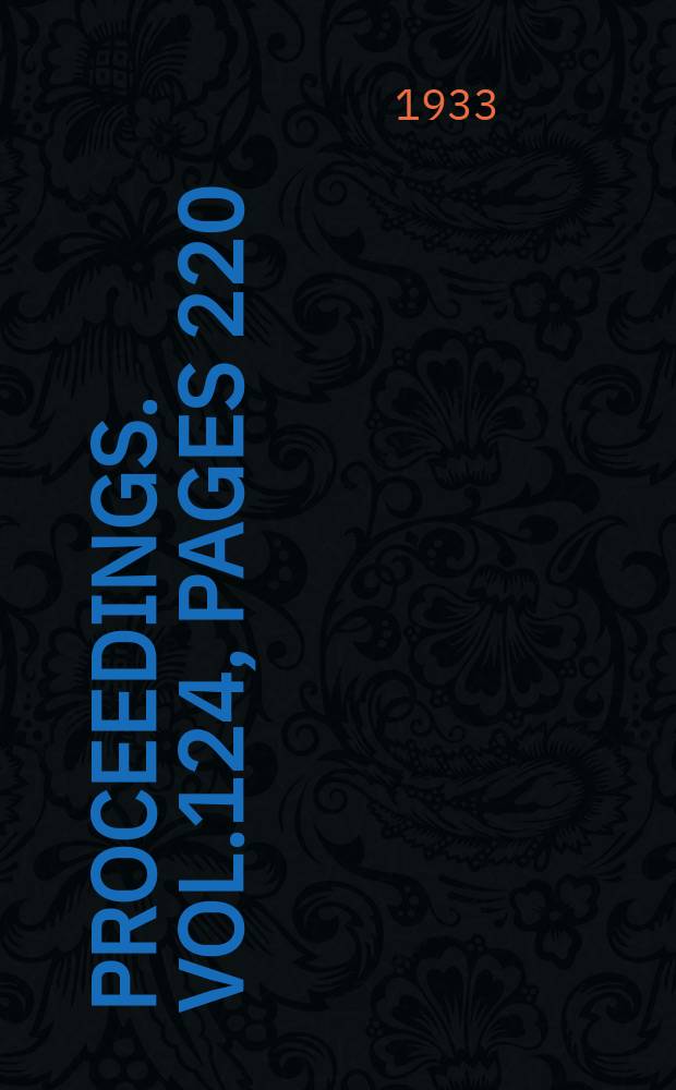 Proceedings. Vol.124, Pages 220