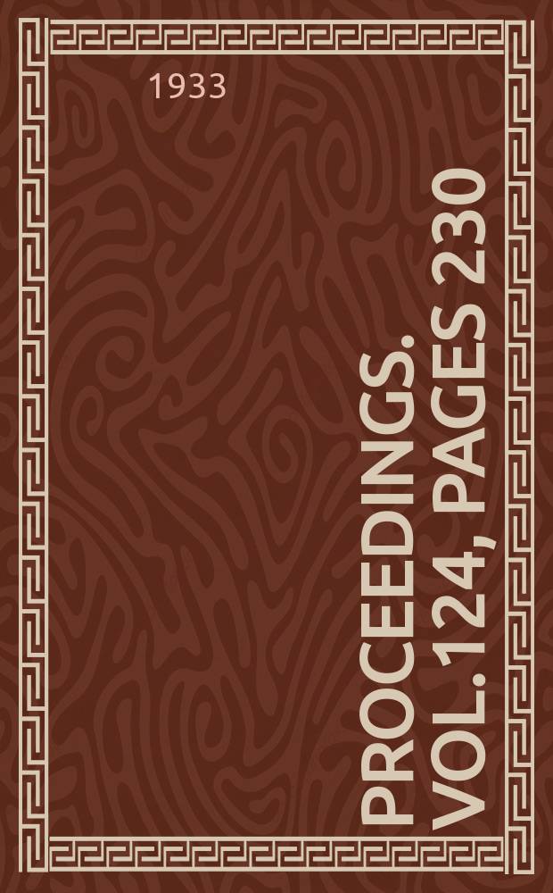 Proceedings. Vol.124, Pages 230