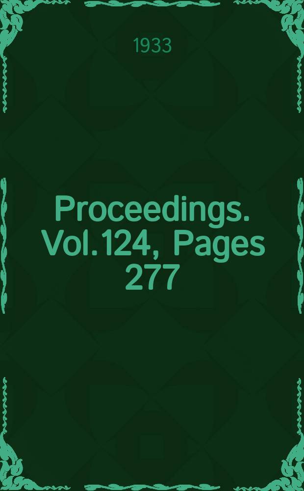 Proceedings. Vol.124, Pages 277