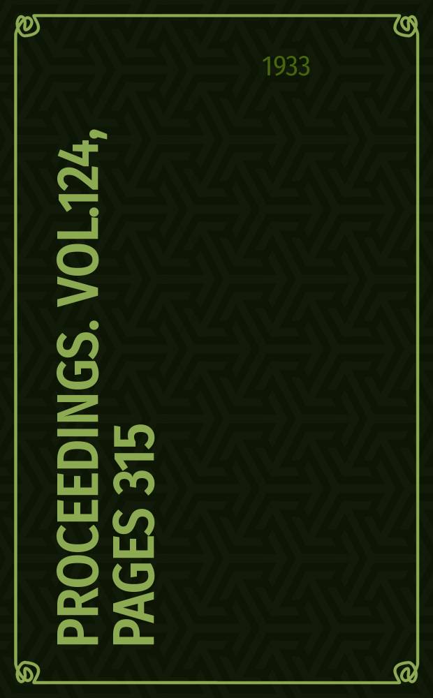 Proceedings. Vol.124, Pages 315