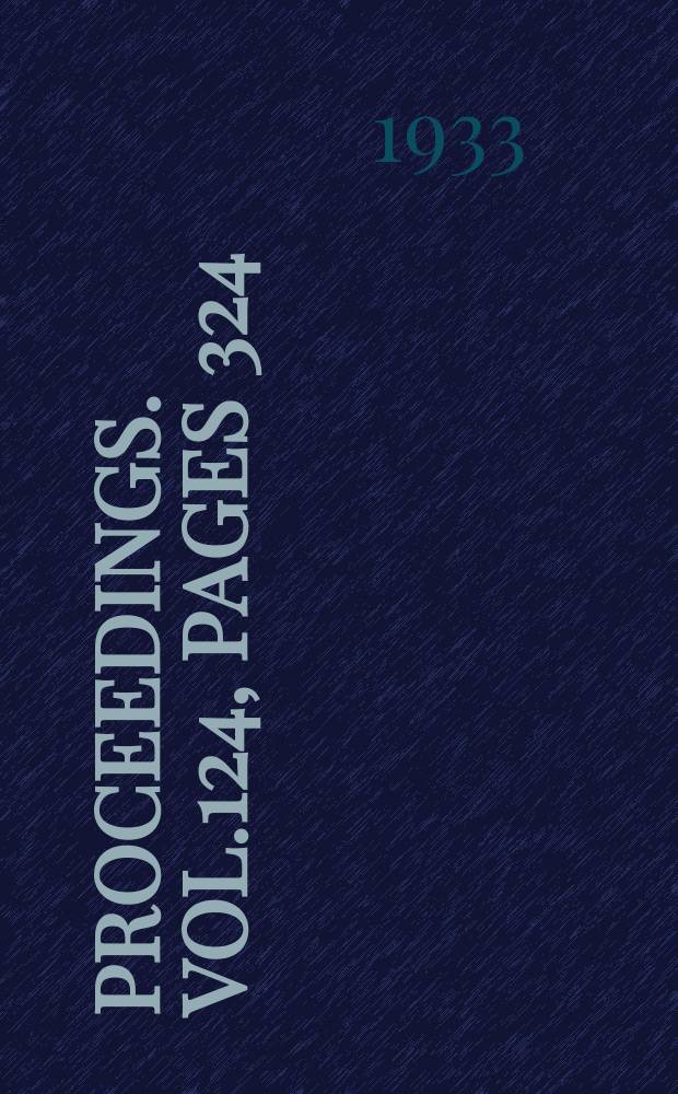 Proceedings. Vol.124, Pages 324