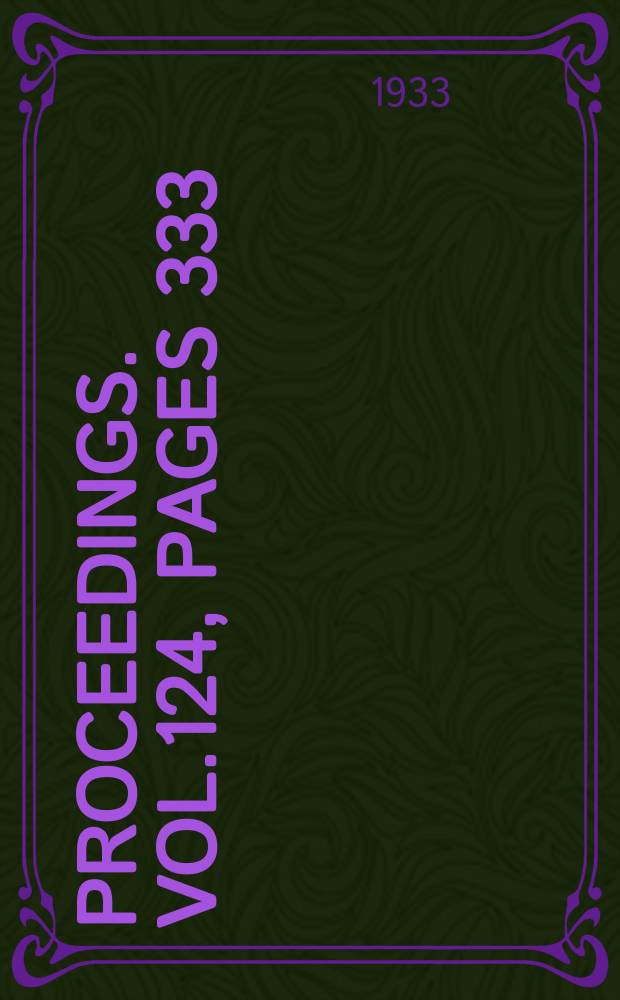 Proceedings. Vol.124, Pages 333