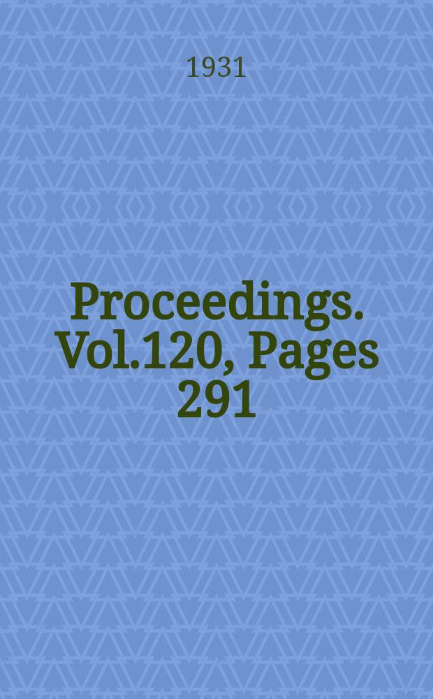 Proceedings. Vol.120, Pages 291