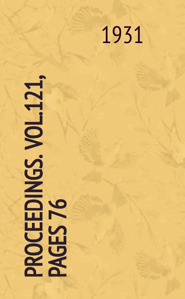 Proceedings. Vol.121, Pages 76