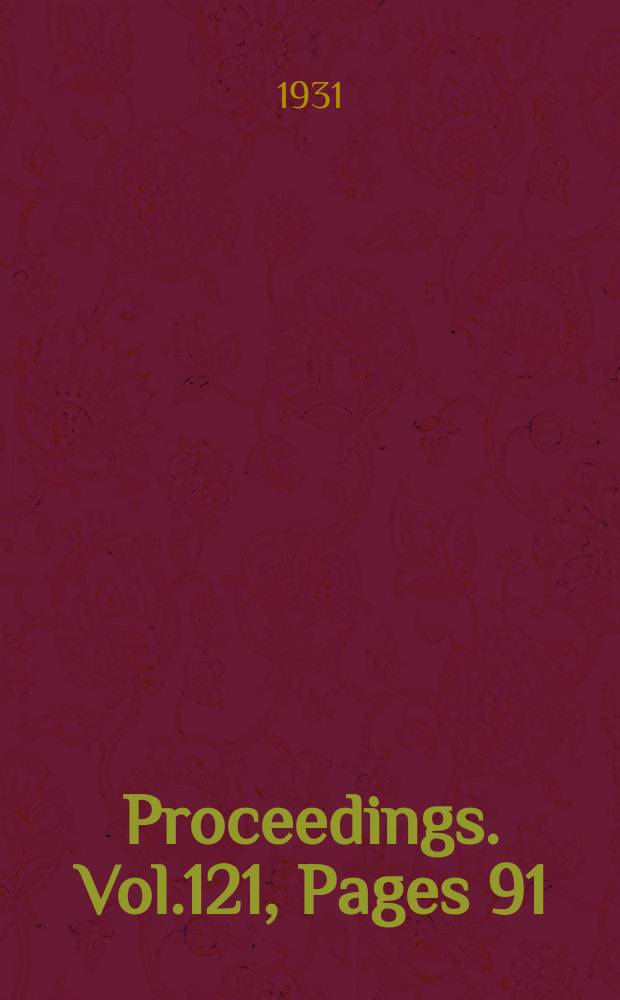 Proceedings. Vol.121, Pages 91