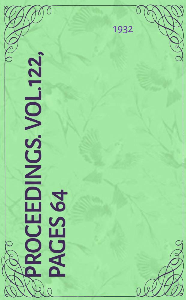 Proceedings. Vol.122, Pages 64