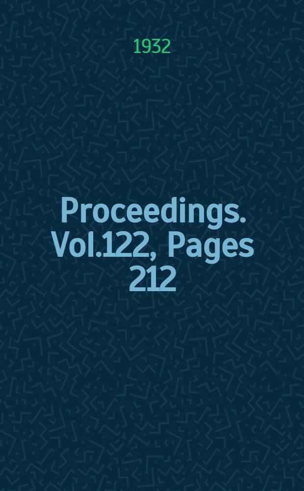 Proceedings. Vol.122, Pages 212