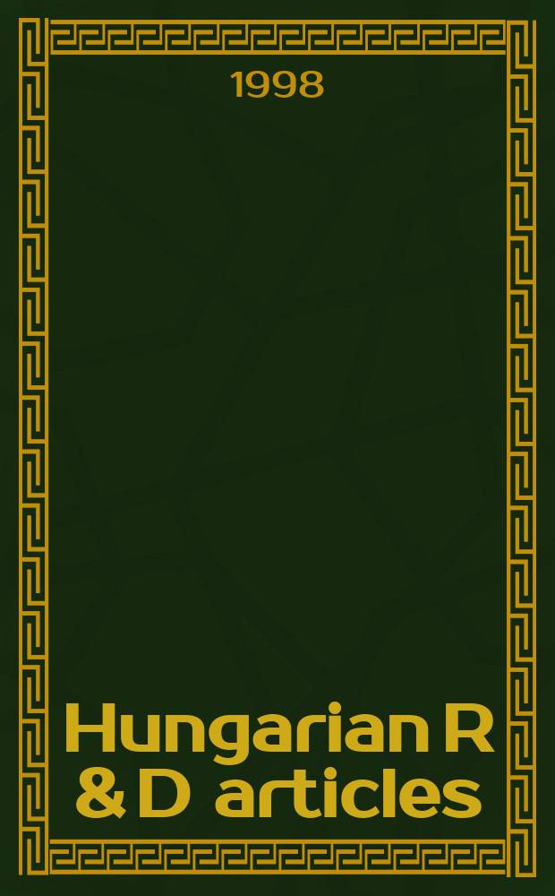 Hungarian R & D articles : Science a. technology. Vol.14, №2