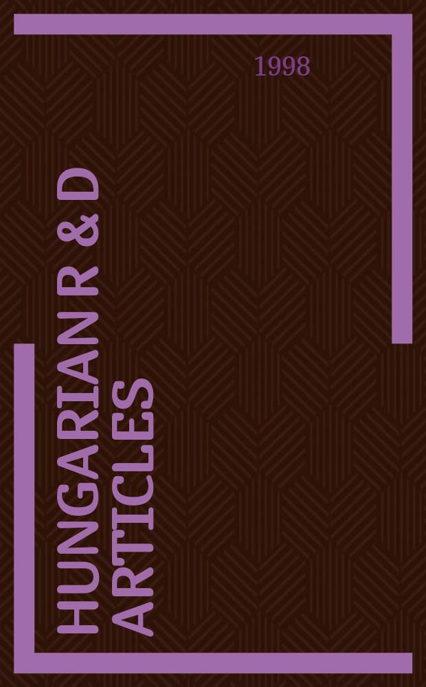 Hungarian R & D articles : Science a. technology. Vol.14, №4