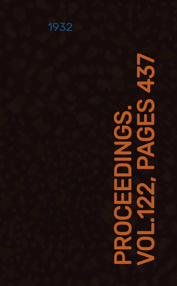 Proceedings. Vol.122, Pages 437