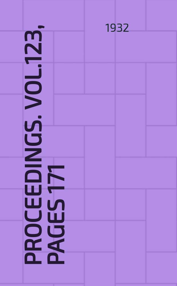 Proceedings. Vol.123, Pages 171