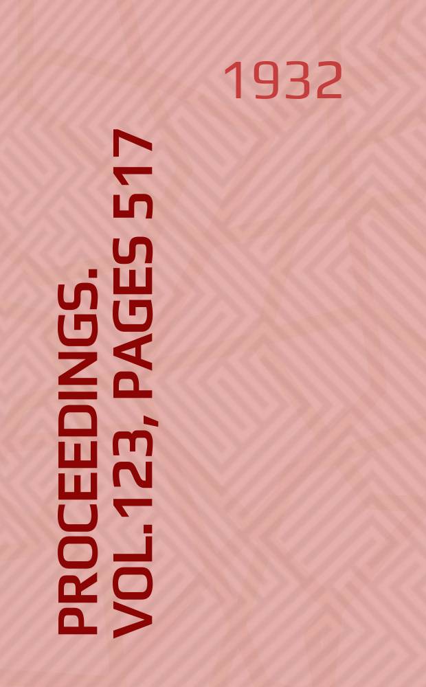 Proceedings. Vol.123, Pages 517