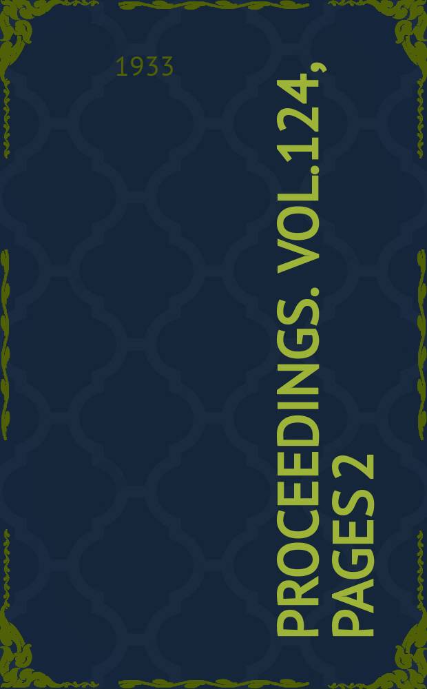 Proceedings. Vol.124, Pages 2