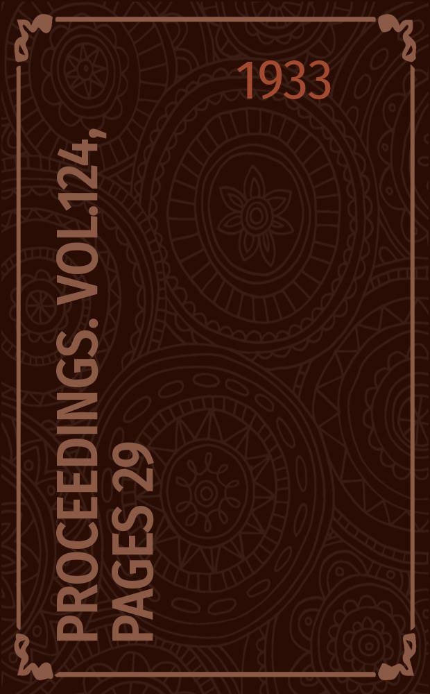 Proceedings. Vol.124, Pages 29