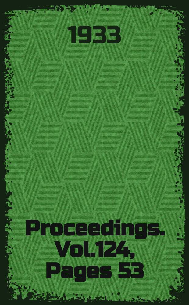 Proceedings. Vol.124, Pages 53