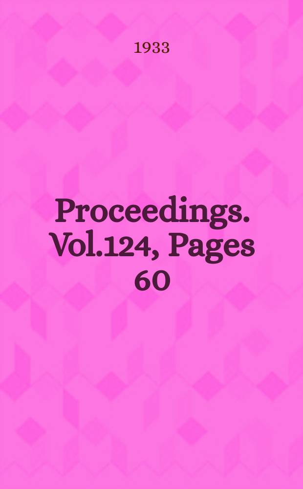 Proceedings. Vol.124, Pages 60