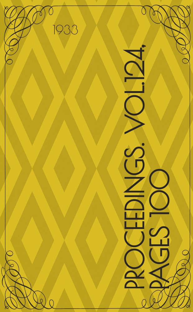 Proceedings. Vol.124, Pages 100