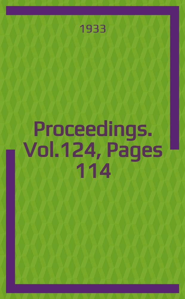Proceedings. Vol.124, Pages 114