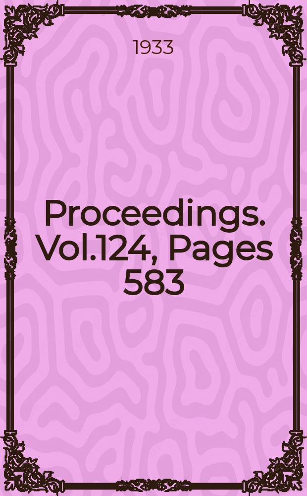 Proceedings. Vol.124, Pages 583