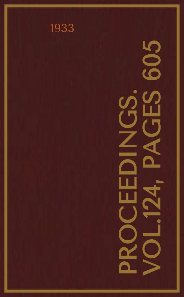 Proceedings. Vol.124, Pages 605