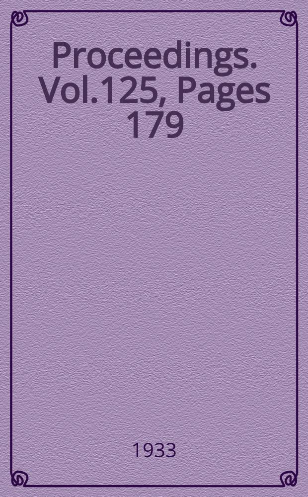 Proceedings. Vol.125, Pages 179