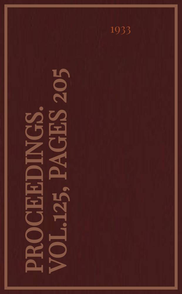 Proceedings. Vol.125, Pages 205