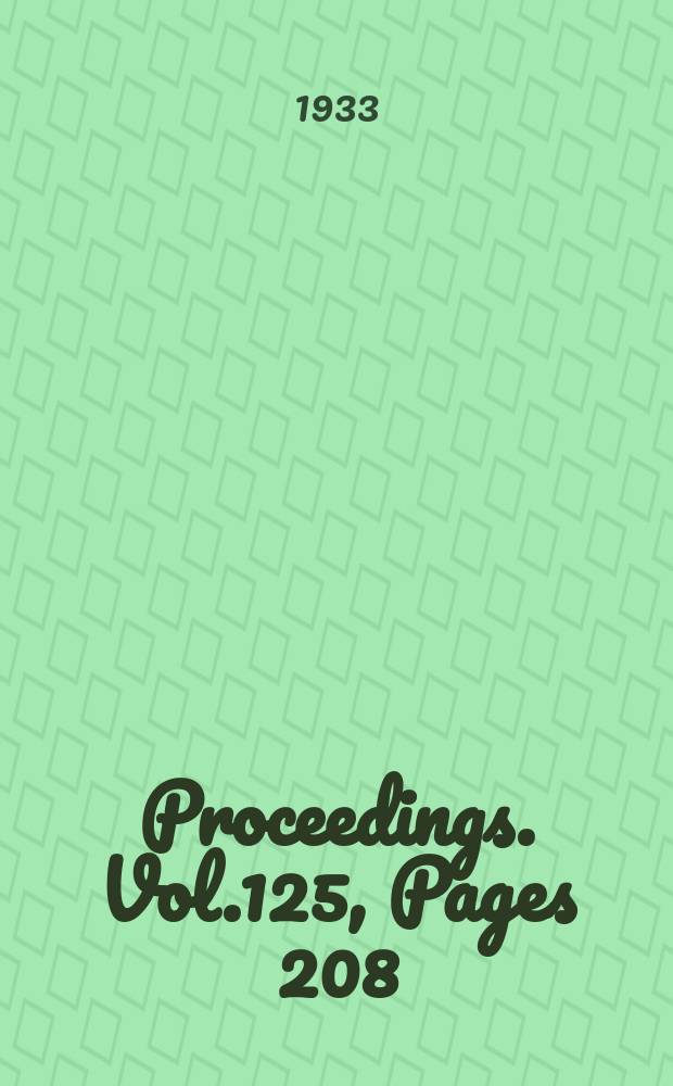 Proceedings. Vol.125, Pages 208