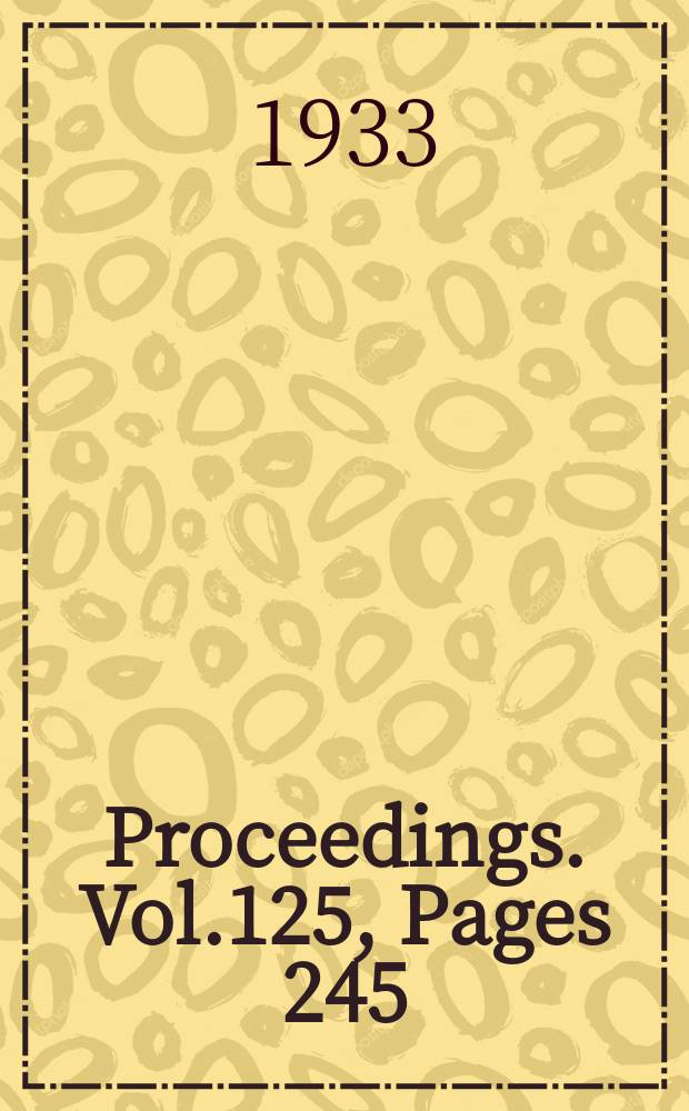Proceedings. Vol.125, Pages 245