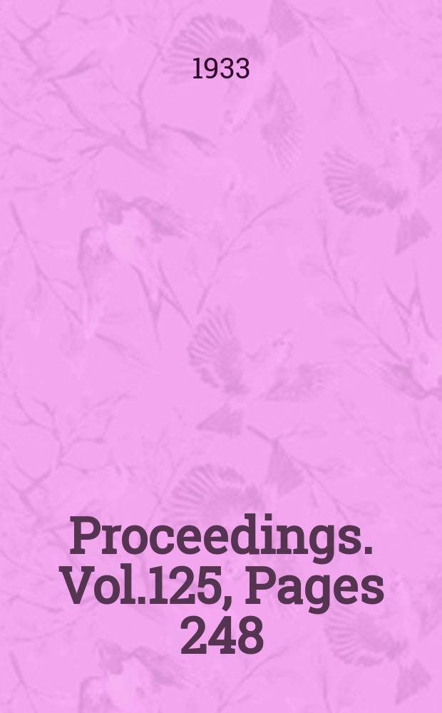 Proceedings. Vol.125, Pages 248