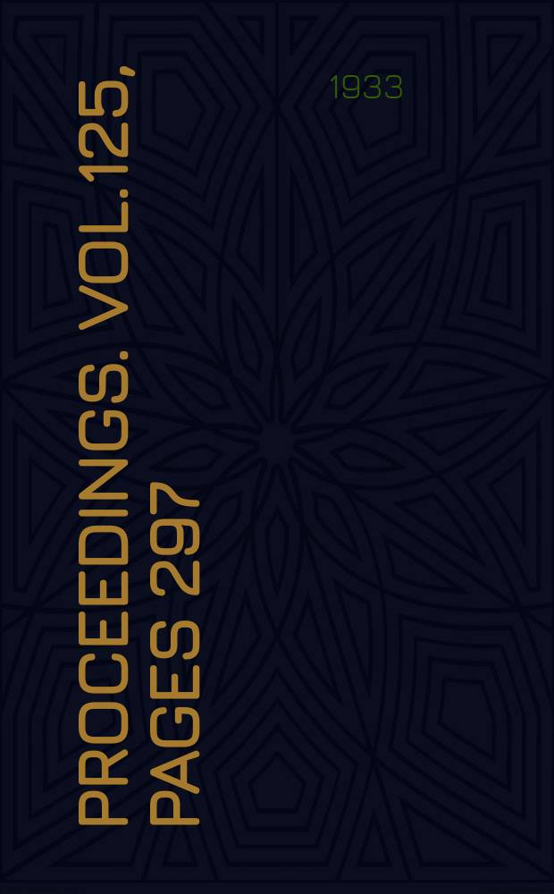 Proceedings. Vol.125, Pages 297