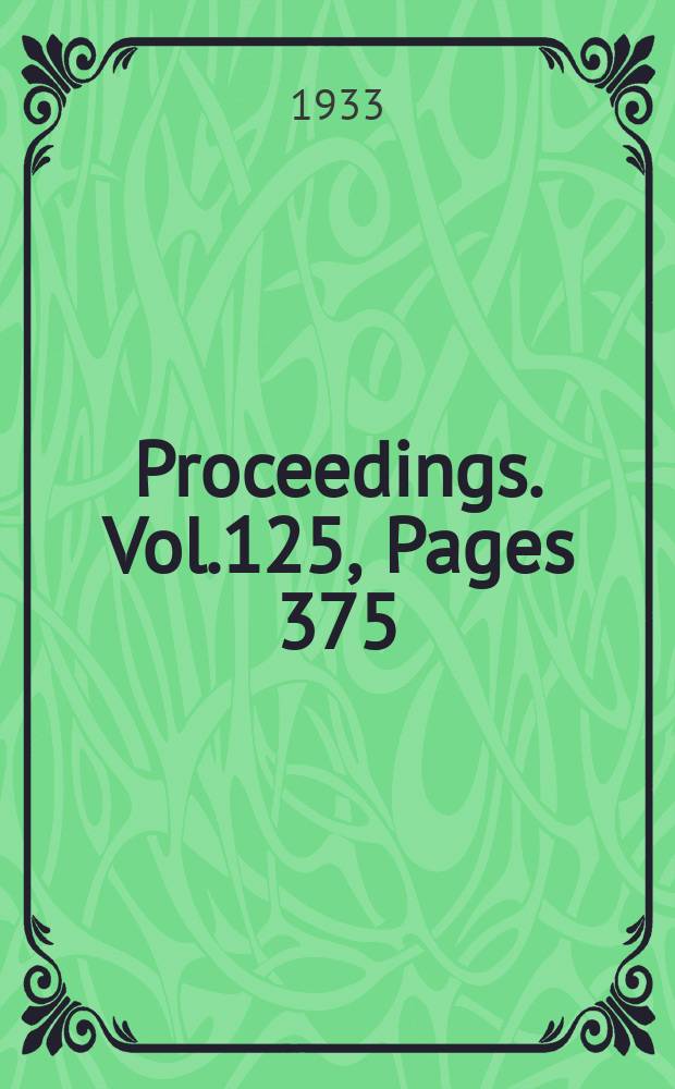 Proceedings. Vol.125, Pages 375