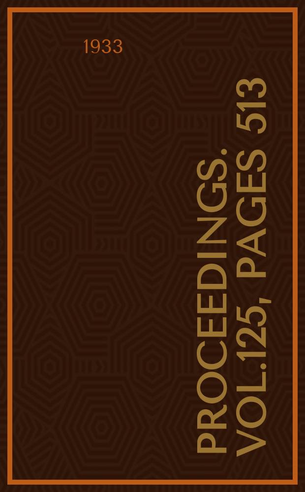 Proceedings. Vol.125, Pages 513