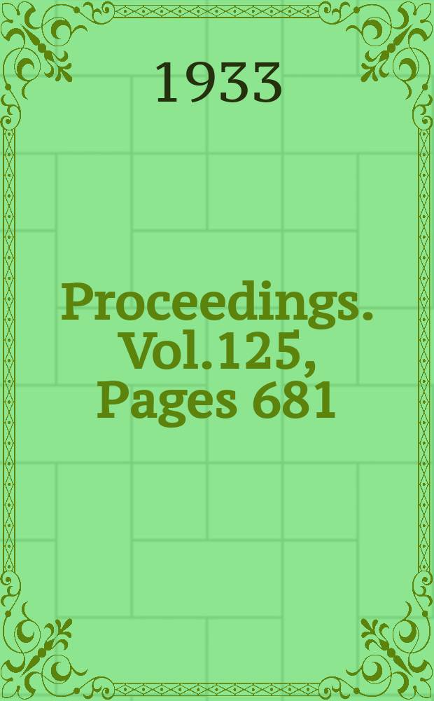 Proceedings. Vol.125, Pages 681