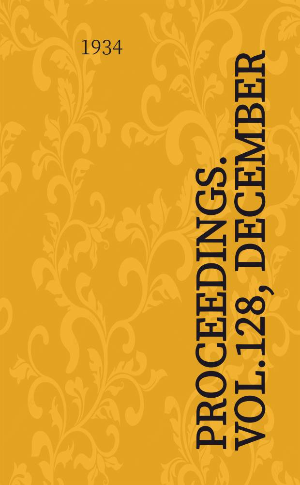Proceedings. Vol.128, December