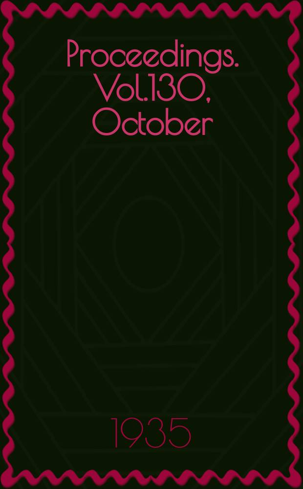 Proceedings. Vol.130, October