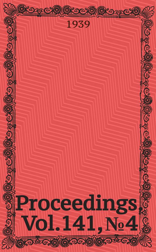 Proceedings. Vol.141, №4