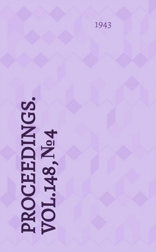 Proceedings. Vol.148, №4