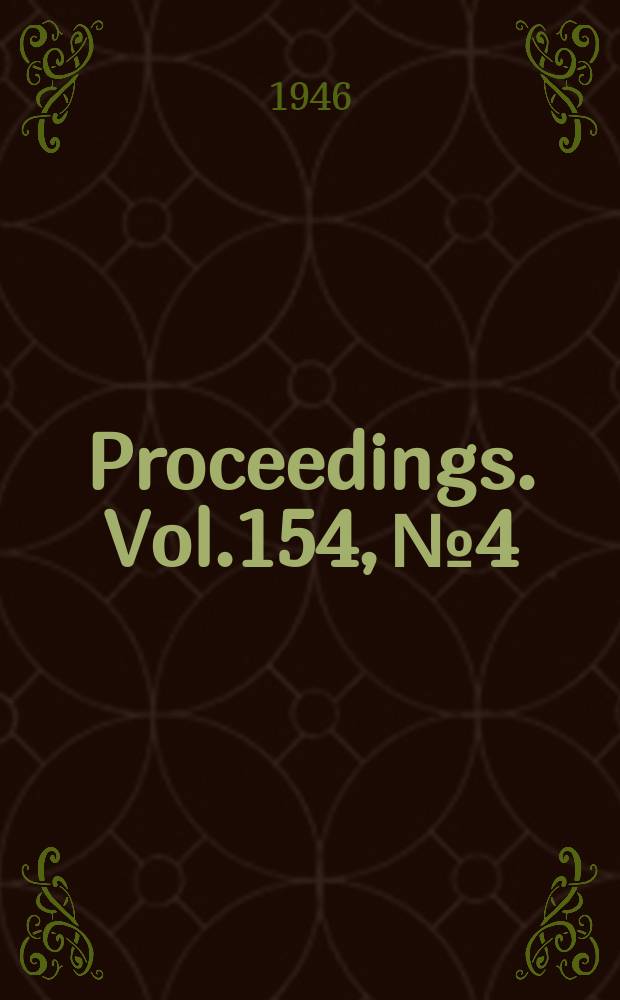 Proceedings. Vol.154, №4