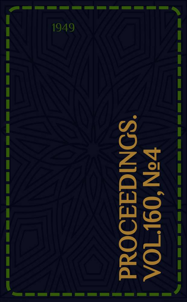 Proceedings. Vol.160, №4