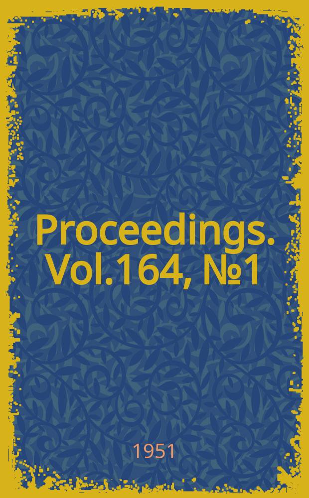 Proceedings. Vol.164, №1