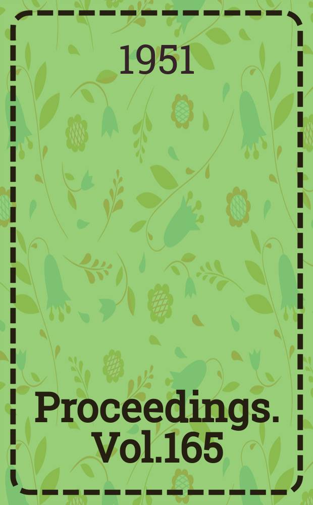 Proceedings. Vol.165(W.E.P.), №65