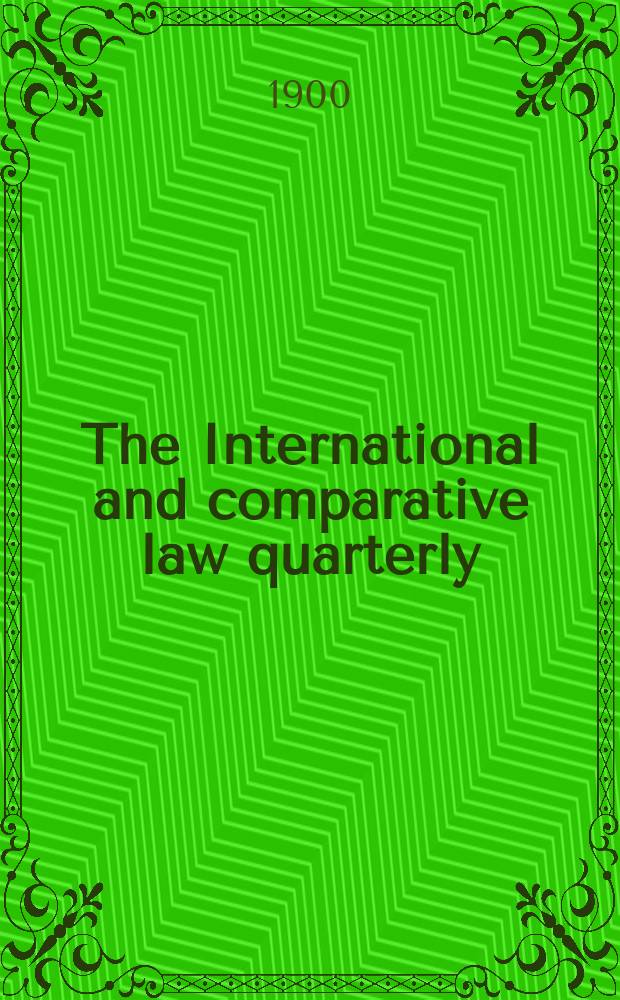 The International and comparative law quarterly : The journal of the Society of comparative legislation. N.S. №6