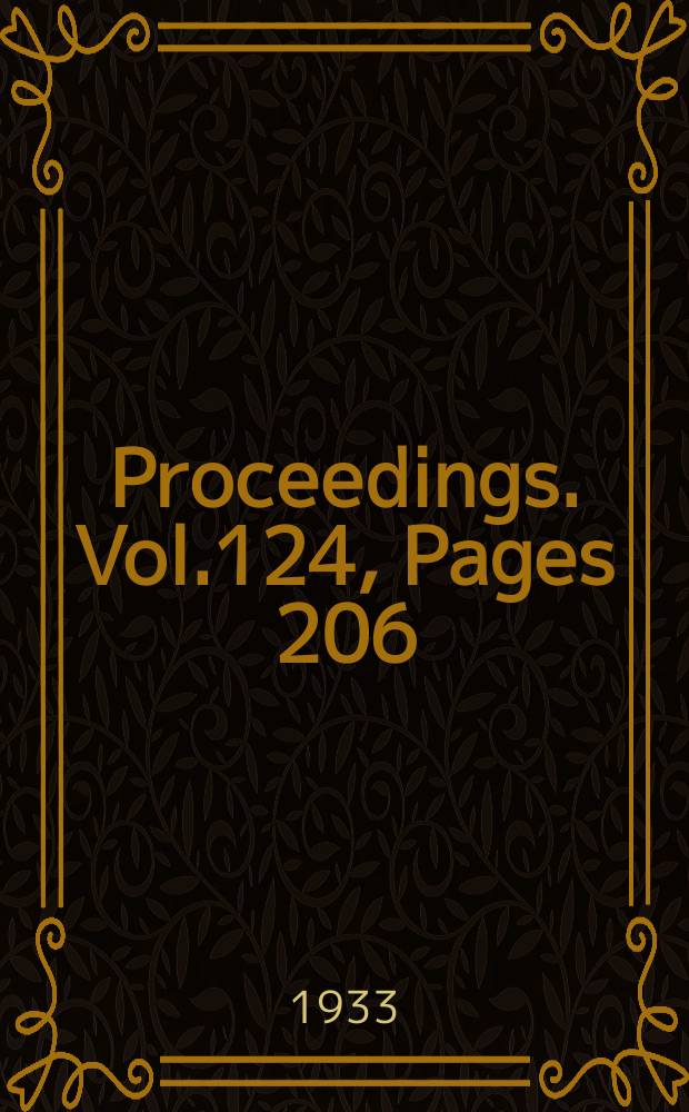 Proceedings. Vol.124, Pages 206